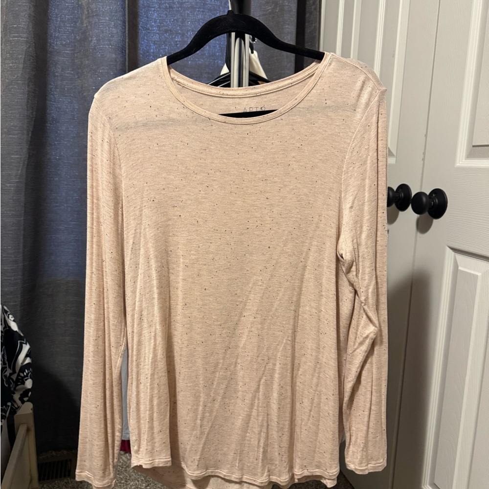 Women's Cream Long Sleeve Top